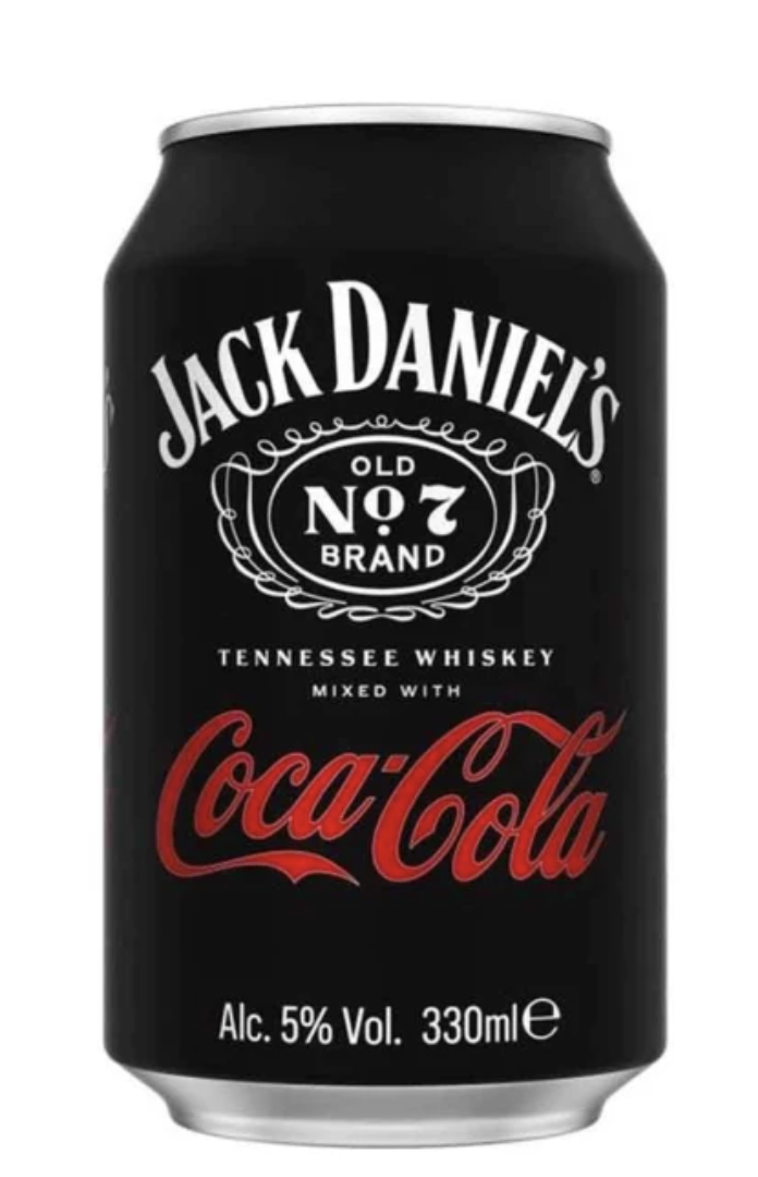 Напій Whiskey Jack Daniel's & Coca-Cola с/а 5% 0.33 л з/б